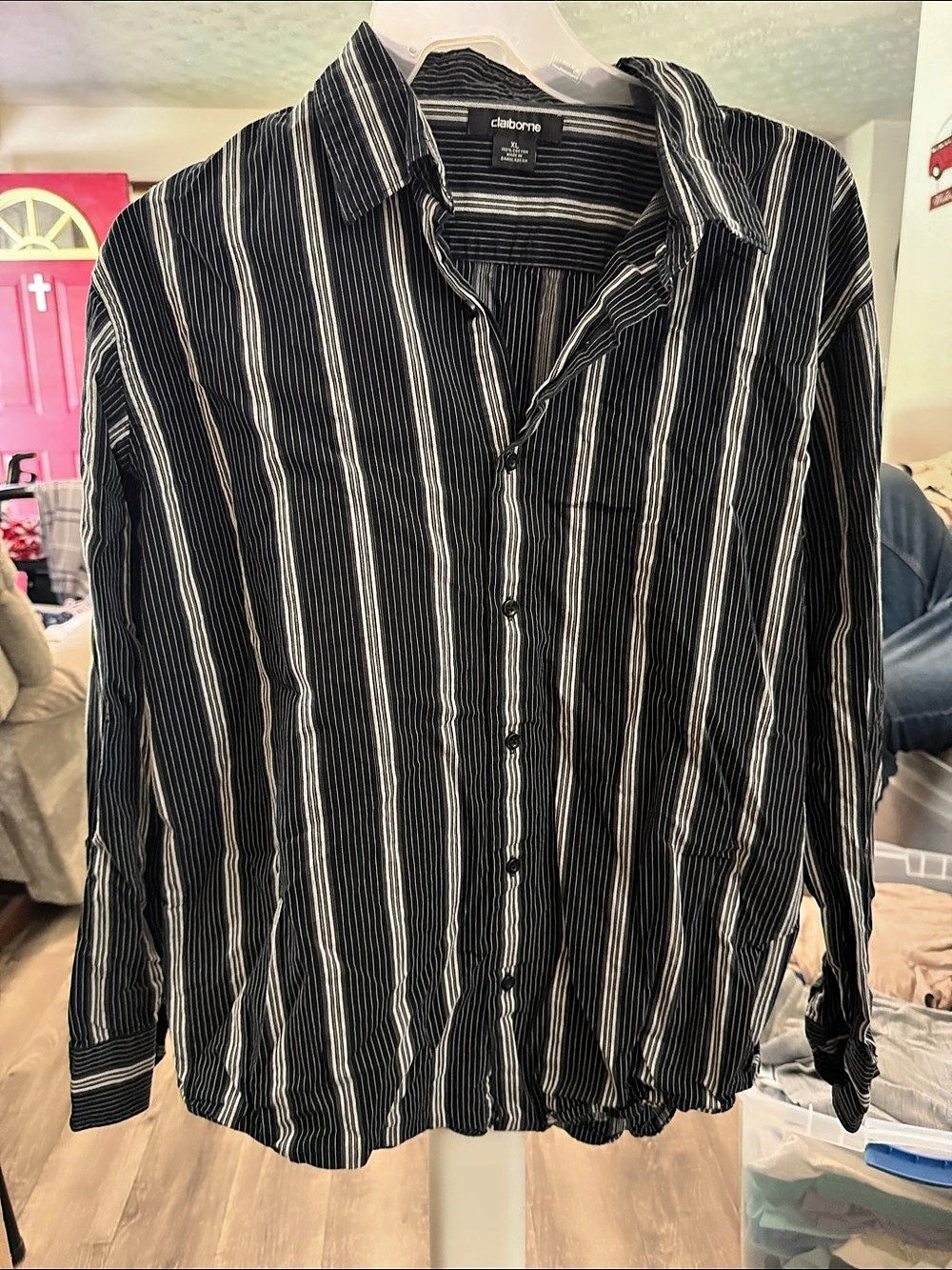 Claiborne Men's Striped Cotton Shirt